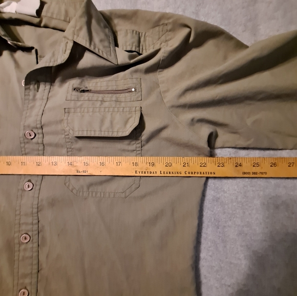 Vintage KENNINGTON LTD Olive Green Womans Blouse Size Large - Picture 7 of 10